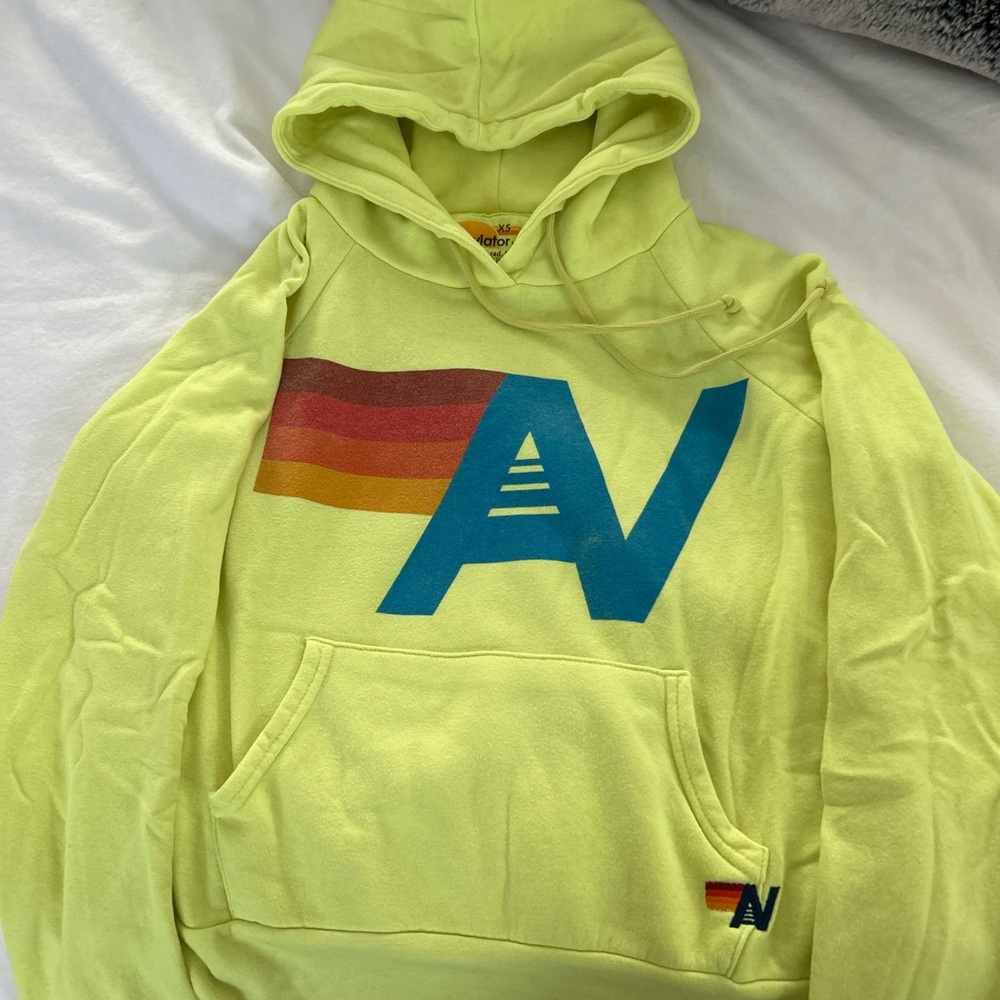 AN neon yellow green hoodie